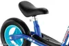 Close-up of the rear wheel and seat of a blue balance bike. Produktbild-Vorschau