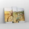 Bild auf Leinwand - Leinwandbild - 3 Teile - Fahrrad Wiese Produktbild-Vorschau 4