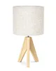Lampa nocna EDISHINE, lampa stołowa z drewna, oprawka E27, Podgląd zdjęcia produktu 1