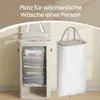 Wäschekorb 100 L mit Deckel und Griffen | Beige | 32x42x75 Produktbild-Vorschau 8