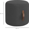 HOMCOM Tabouret, repose-pieds, tabouret rembourré rond, Voir les images du produit 3