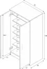 Dmora Armadio Multiuso 2 Ante Akimera 36x108h cm Marrone Anteprima dell’immagine prodotto 3