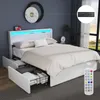 OYAJIA 140 cm x 200 cm Polsterbett LED-Beleuchtung Produktbild-Vorschau 1