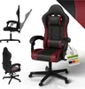 Ergonomická herní židle, černá/červená, polštářky, Náhled obrázku produktu 8