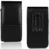 A black leather phone case shown from the front and back. Produktbild-Vorschau