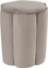BELIANI Puf taburet samet taupe 39 x 34 x 45 cm čalouněný Náhled obrázku produktu 1