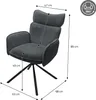 ML-Design Esszimmerstühle drehbar 6er Set Anthrazit Produktbild-Vorschau 7