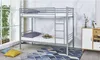 Letto a castello "ADAM" - 90 x 190 cm - metallo - grigio Anteprima dell’immagine prodotto 2