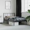 vidaXL Detská posteľ s čelom kovová čierna 90x200 cm Náhľad obrázku produktu 4