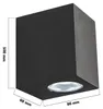 4er Set hoftronic LED-Wandleuchte Marion GU10 IP44 Schwarz Produktbild-Vorschau 5