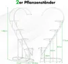 5-stufiger Pflanzenständer Metall, Blumentreppe Herzförmig Produktbild-Vorschau 7