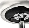 A close-up view of the underside of a white bar stool seat, showing the mechanism for height adjustment. Náhled obrázku produktu