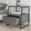 DECORTIE Pal Table de chevet Moderne avec tiroir Rétro Gris Voir les images du produit 2
