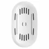 A white oval-shaped object with black lines and dots, resembling a filter or a vent. Anteprima dell’immagine prodotto