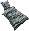 Bettwäsche 135x200 Seersucker Mikrofaser Bettbezug Grau Produktbild-Vorschau 2