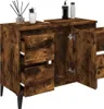 vidaXL Spodná skrinka pod umývadlo dymový dub 80x33x60 cm Náhľad obrázku produktu 5