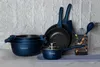 Bratpfannen- und Kochtopfset, 6 Kochgeschirr - Blau Produktbild-Vorschau 8