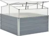 vidaXL Skleník z pozinkované oceli, šedý, 100 × 100 × 85 cm Náhled obrázku produktu 3