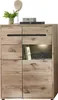 Glasvitrine >Bellano< in Viking Oak Nachbildung, MDF, Produktbild-Vorschau 4