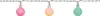 A string of three colorful LED party lights. Produktbild-Vorschau