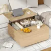 FABATO Couchtisch eckig, höhenverstellbar mit verstecktem Produktbild-Vorschau 3