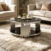 Runder Couchtisch aus Glas, Doppelglas, modern, 80 x 80 x Produktbild-Vorschau 1