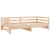 A wooden daybed with a slatted base and railings on three sides, shown against a white background. Náhľad obrázku produktu