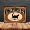 Schwarze Katze mit Mäusen Katzenresidenz Metallschild XXL Produktbild-Vorschau 4