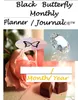 Black Butterfly Monthly Planner Journal Produktbild-Vorschau 1