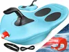 A light blue sled with black handles and black grip pads, shown from a diagonal angle. There are also smaller accessories and a red light accessory shown separately. Produktbild-Vorschau