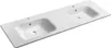 ARECA lavabo doppio in marmo fuso 161x51,5 cm, bianco Anteprima dell’immagine prodotto 1