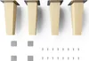 4x sossai Holzfüße eckig - gerade Ausführung 15cm Buche Produktbild-Vorschau 1