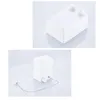 Two images of a white retractable clothesline. The top image shows the main unit, and the bottom image shows the unit with the line extended. Podgląd zdjęcia produktu