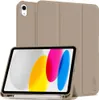 A beige tablet case with a tablet inside, displayed in a studio setting. Produktbild-Vorschau