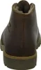 The back view of a brown leather boot with a fur lining. Anteprima dell’immagine prodotto