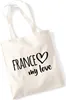 Huuraa Jutebeutel France my love 10 Liter Natural Baumwolle Produktbild-Vorschau 1