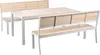 BELIANI Gartenmöbel Set Beige und Weiß Aluminium Kunstholz Produktbild-Vorschau 1