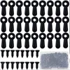INF 100 pezzi clip per supporto cornice con viti Nero Anteprima dell’immagine prodotto 1