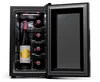 A wine cooler with the door open, showing bottles of wine inside. Produktbild-Vorschau