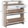FineBuy Schuhkipper Holz 80x95x24 cm Modern Sonoma Eiche Produktbild-Vorschau 3