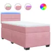 vidaXL Boxspringbett mit Matratze Rosa 90x200 cm Samt Produktbild-Vorschau 1