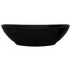 A black oval ceramic sink is shown against a white background. Náhľad obrázku produktu