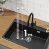 Granitspüle schwarz 70x45cm Set mit Küchenarmatur Produktbild-Vorschau 10