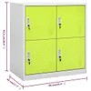 vidaXL Armadietto grigio chiaro e verde 90x45x92,5 cm in Anteprima dell’immagine prodotto 8