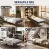 QEENTOE Opklapbed, gastenbed, 200x90 cm, zwart, metalen Productafbeelding-voorbeeld 7