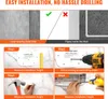 An infographic showing the steps for installing a wall-mounted shower seat, with illustrations and text instructions. Anteprima dell’immagine prodotto