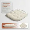 Bodenkissen 100 × 100 cm aus Flanell, weich, Fanform, Weiß Produktbild-Vorschau 7