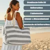 Strandtasche XXL Badetasche Strandtasche mit Reißverschluss Produktbild-Vorschau 2