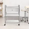 CLP Gerätewagen PL912 mit Rollen und Schublade weiß Produktbild-Vorschau 3