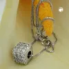 Collier 42cm Kette mit Anhänger Würfel 36 Zirkonias 925 Produktbild-Vorschau 2
